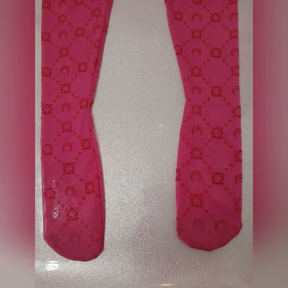 Marine Serre Pink Patterned Leggings/Tights Size Small - Picture 7 of 11